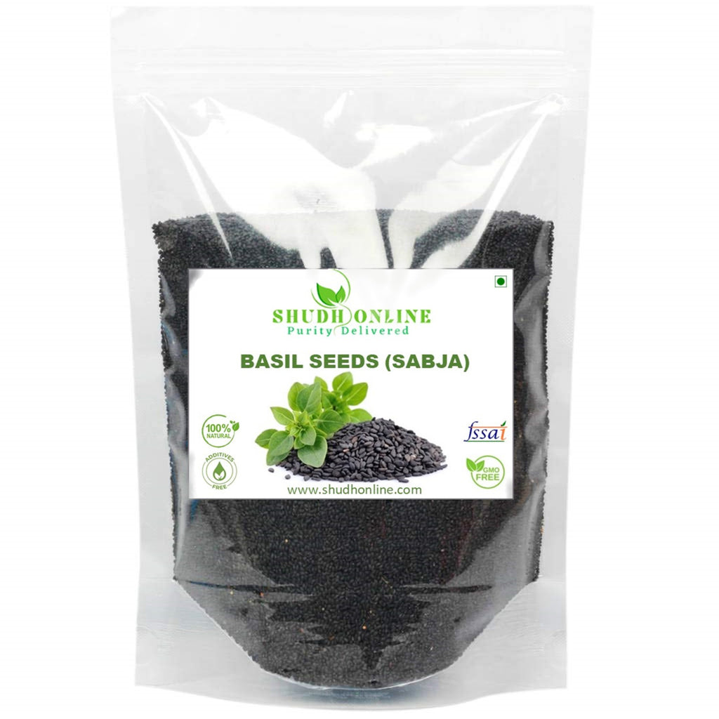 Sabja Seeds Basil Seeds for Weight Loss Organic Tulsi beej Kamakasturi Tumkaria Sbja for Falooda