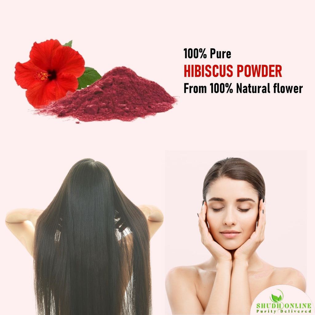 Shudh Online Hibiscus Powder Hair Growth, Face Pack, Eating