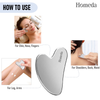 Stainless Steel Gua Sha Stone (Face Massage Tool) Metal Gua Sha Stone for Men & Women - Facial Shaper