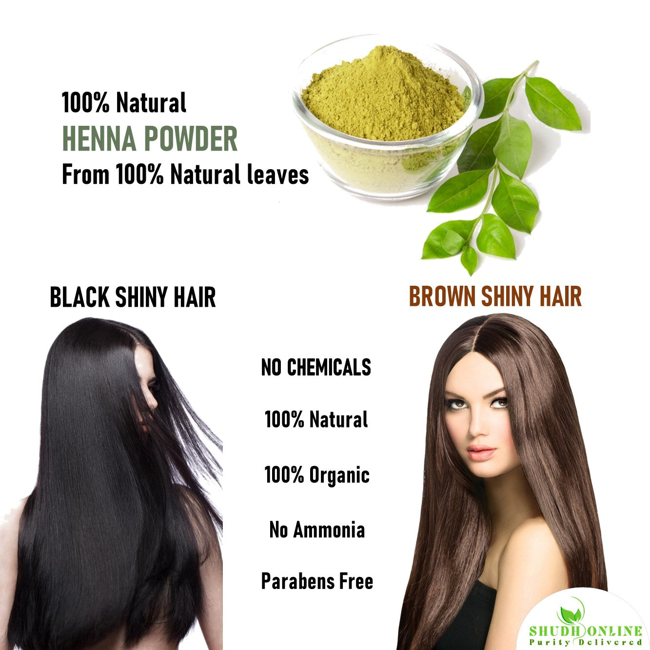 Organic Henna/Mehndi Leafs Powder – GreenDNA® India
