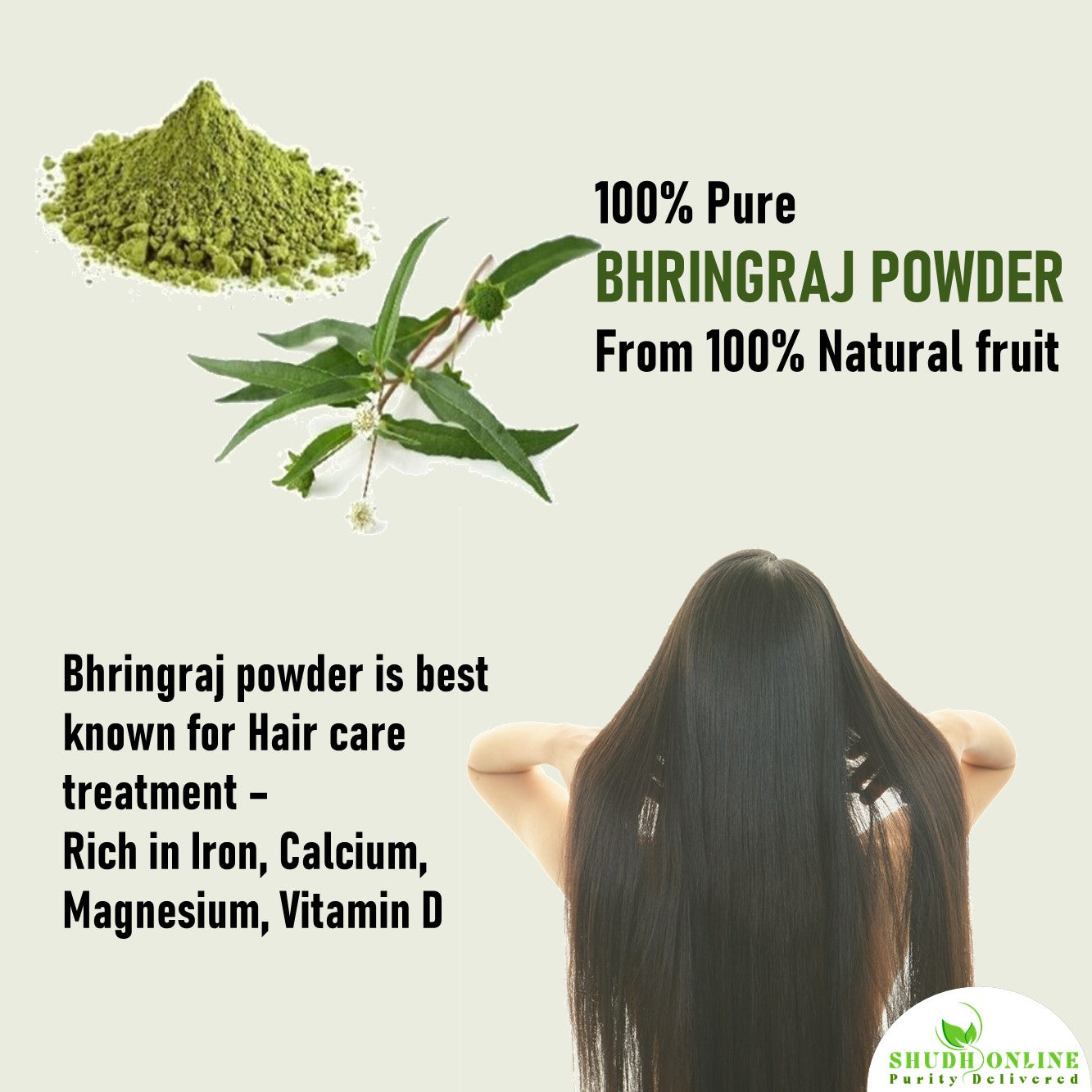 100% Natural Bhringraj Powder For Hair Growth | 250g